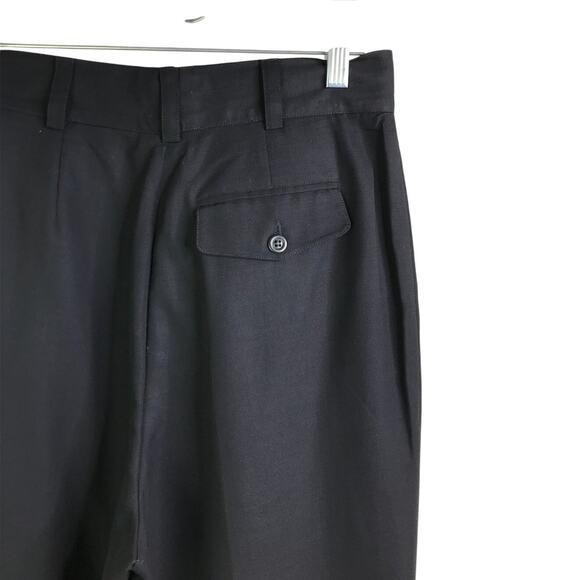 Mondi Trousers Wmns Size 40/10US BlueBlack Pleated Front Pants Vintage Timeless - Picture 4 of 6